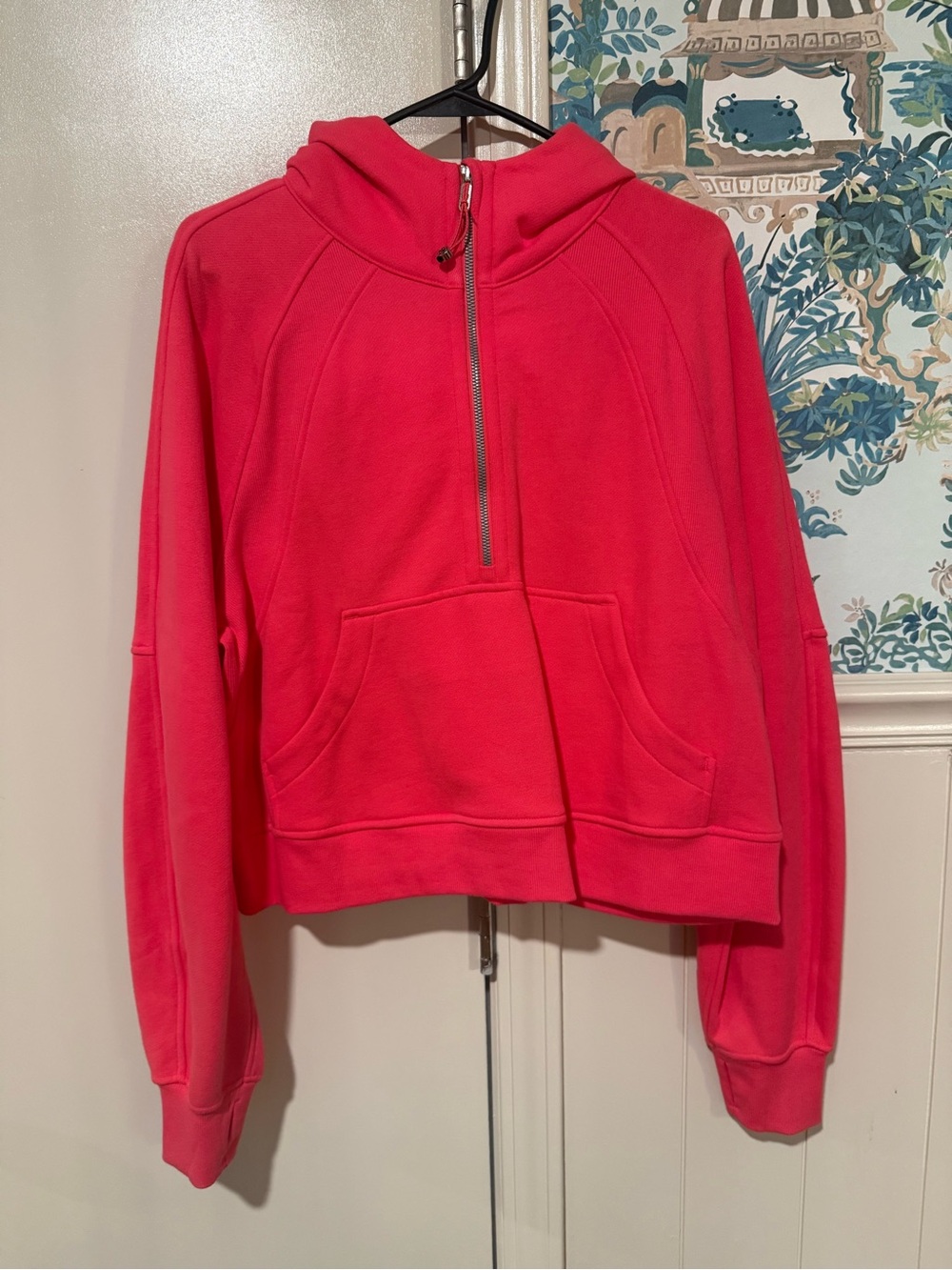 lululemon scuba Half-Zip Hoodie in Bright Pink